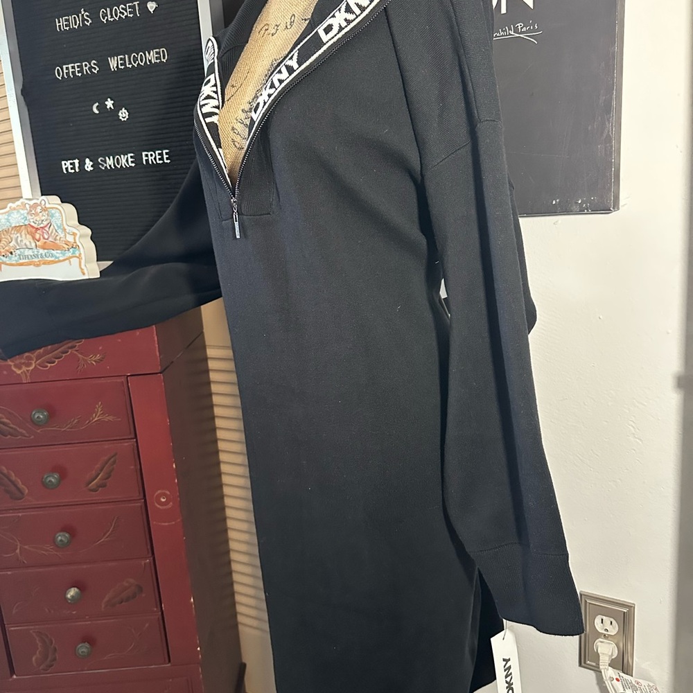 🆕DKNY Black/White Sweater Dress - Picture 6 of 17